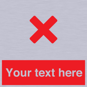 Custom red background, red cross sign